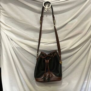 Dooney & Bourke Brown and Black Leather Shoulder Bag